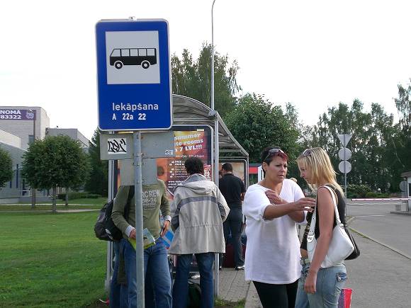 Riga airportbus stop